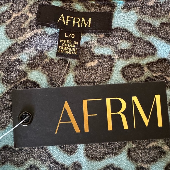 NWOT AFRM LONG SLEEVE RUCHED DRESS. - Picture 4 of 6